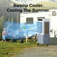 thumbnail image 4 of Swamp Cooler, 3288CFM Evaporative Air Cooler with 10.6-Gal Water Tank, Evaporative Cooler with Water Level Alarm, 3 Speeds, 12H Timer, Air Cooler for Indoor Outdoor Patio Garage Use(42IN), 4 of 8