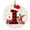 thumbnail image 2 of DefiDgd 26 Alphabet Christmas Theme Ornament,Round Santa Letters Pendant,Christmas Keepsake New Year Ornament,Christmas Tree Decoration,Xmas Gifts for Families,Friend(I), 2 of 3