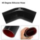 thumbnail image 4 of Manguera de silicona Unique Bargains 63mm 2.48 ID 45 Grado con Abrazaderas Negro Rojo, 4 of 7