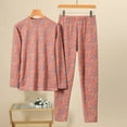 thumbnail image 2 of Kilaqueen Floral Printed Thermal Sets for Women Plus Size Two Piece Long Underwear Soft Stretchy Long Sleeve Moisture Wicking Warm Sweatsuit, 2 of 5
