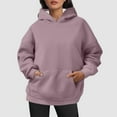 thumbnail image 3 of SGMVNU Women's Oversized Hoodie Cute Pullover Hoodies Loose Streetwear Hooded Sweatshirt with Pocket Fall Winter Outfits(Light Purple,S), 3 of 6