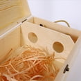 thumbnail image 4 of Wine Box Shockproof 2 Bottles Wooden Wine Gift Box Wine Carrier Case with Handle, 4 of 10