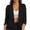 Black, variant on Womens Casual Tops 3/4 Sleeve Oversized Women's Fashion Solid 3/4 Sleeve Collared Suit Coat Casual Coat Blouse White S