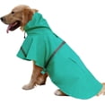 thumbnail image 1 of Impermeable ajustable para perros grandes, chaqueta ligera tipo poncho con capucha y tira reflectante (1 unidad, verde, XL), 1 of 4