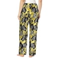 thumbnail image 3 of Xecao Orchids Flowers Women's Straight Lounge Pajama Pants: The Epitome of Relaxed Sleepwear, 3 of 9