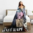 thumbnail image 4 of Renee Musics Rapp Blanket Throw Blankets Ultra Soft Flannel Lightweight Throws for Couch Bed All Seasons Use 40"x30", 4 of 8