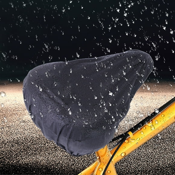 Funda de lluvia para sillín de bicicleta | Protector de asiento impermeable negro | Ajuste universal para bicicletas de carretera, montaña, estáticas y eléctricas | Poliéster duradero | 11.4 x 8.6