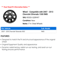 thumbnail image 2 of Wheel - Compatible with 2007 - 2013 Chevy Silverado 1500 RWD 2008 2009 2010 2011 2012, 2 of 2