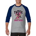 thumbnail image 1 of Artix Tackle Breast Cancer Awareness Unisex Raglan Baseball T-Shirt, 1 of 6
