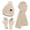 Oatmeal-1, variant on FZ FANTASTIC ZONE Womens Winter Hat Long Scarf Touch Screen Gloves Set Warm Beanie Hats Neck Warmer Knit Caps with Pom Fleece Lined Gifts for Women