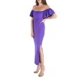 thumbnail image 3 of 24/7 Comfort Apparel Women's Off Shoulder Ruffle Detail Maxi Dress, 3 of 4
