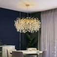 thumbnail image 3 of Modern Tree Branch Chandeliers Crystal Gold Chandelier, Brass Flush Mount Ceiling Chandeliers For Dining Room Living Room, Foyer, Entryway, Bedroom, Bathroom, 3 of 6