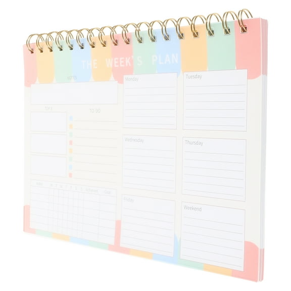 HOMEMAXS Tear Off Daily planner Notepad with for Scheduling Memo PP Paper Assorted Color