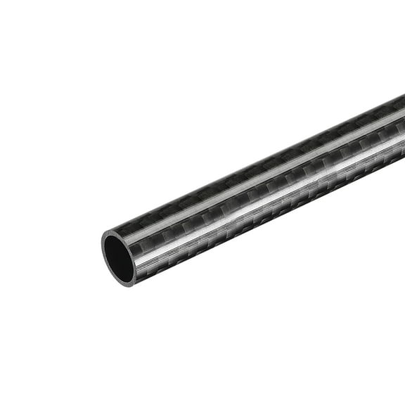 Uxcell Carbon Fiber Round Tube 10x8x500mm 3K Roll Wrapped Glossy for RC Airplane 1 Pack