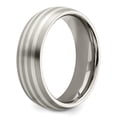 thumbnail image 5 of Edward Mirell Titanium with Sterling Silver Inlay Brushed 7mm Band, 5 of 7