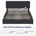 thumbnail image 6 of VECELO Queen Size Bed Frame with 4 Storage Drawers, Modern Upholstered Platform Bed Frame with Adjustable Headboard, No Box Spring Needed, Black, 6 of 16