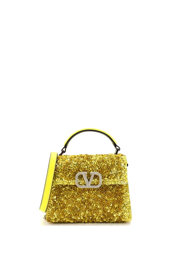 Pre-Owned VSling Top Handle Bag Sequins Mini By Rebag
