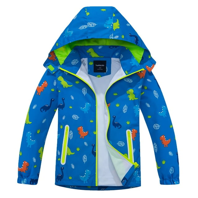 Hiheart Manteau de Pluie à Capuche pour Filles, Imperméable pour Enfants, Doublé en Molleton, Violet, 4T