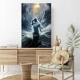 thumbnail image 3 of AVOI Jesus in the Waves Girl Amazing Art Aesthetic Christ Poster Christian Wall Art I Will Save You Painting Canvas Home Decor Living Room Aesthetic Unframe: 12x16in, 3 of 5