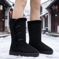 thumbnail image 6 of Qaltryn Mid Calf Toggle Snow Boots for Women Faux Fur Trim Lined Non Slip Warm Winter Casual Boots for Outdoor，Daily Wear, 6 of 9