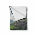 thumbnail image 2 of Scotland Soft Flannel Fleece Blanket, Highland in Summer Season Greenery Field Mountainous Area Majestic Outdoor Scene, Cozy Plush for Indoor and Outdoor Use, 60" x 80", Multicolor, by Ambesonne, 2 of 6