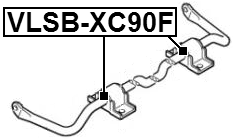 Front Stabilizer Bushing D23.7 Febest VLSB-XC90F OEM 30635778