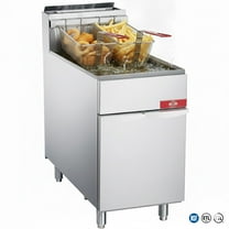 70 lb Heavy-Duty Natural Gas Deep Fryer, High-Capacity Commercial Restaurant Fryer with 150,000 BTU,NSF