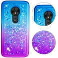 thumbnail image 6 of FIEWESEY For Motorola G7 Play Phone Case Moto G7 Play Glitter Case Sparkle Glitter Flowing Liquid Quicksand with Shiny Bling Diamond Women Girls Cute Phone Case For Motorola G7 Play - Blue+Purple, 6 of 6