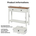 thumbnail image 2 of Farmhouse Style Console Table with 2 Drawer and Bottom Storage Shelf for Entryway, Rustic Side Table with Storage Drawer and Shelf for Living room, Hallway, 2 of 7