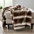 thumbnail image 6 of Better Homes & Gardens Brown Ombre Faux Fur Throw, 50" x 72", Adult/Teen, 6 of 6