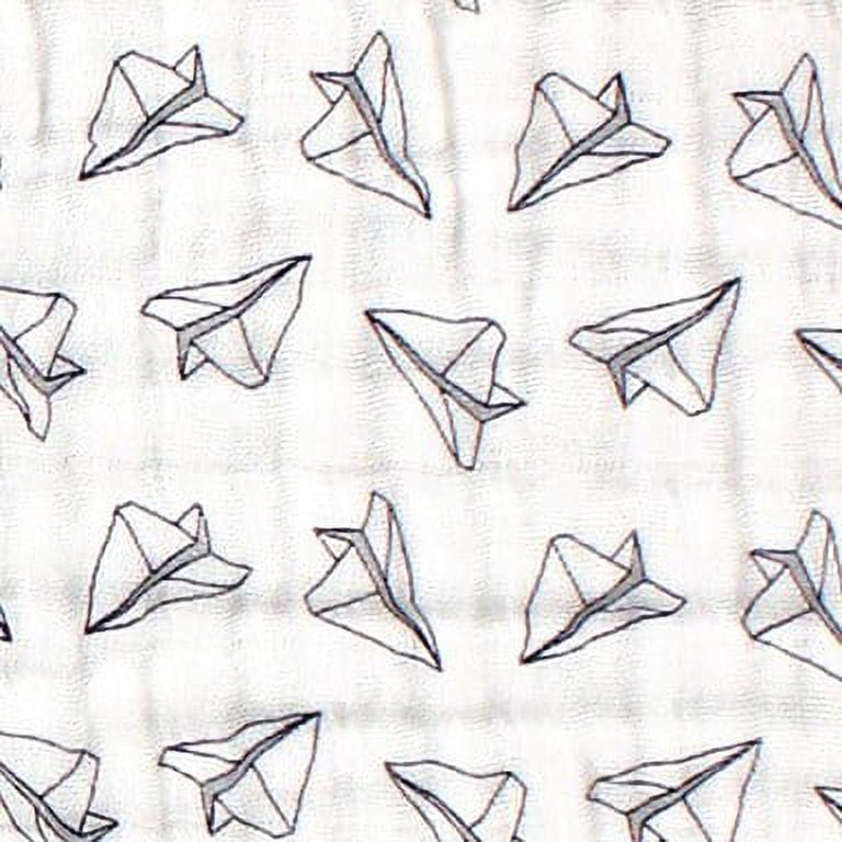 Hudson Baby Infant Boy Muslin Cotton Sleeveless Wearable Sleeping Bag, Sack, Blanket, Paper Airplane, 12-18 Months