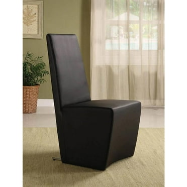 Dining Chair with Dark Brown Polyurethane Seat (Set of 2)