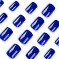 thumbnail image 4 of Uñas XCREANDO acrílicas azul real, cuadradas medianas, 24 piezas, 4 of 7