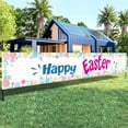 thumbnail image 1 of asddcavvf Easter Banner Hanging Flags Spring Outdoor Patio Decorations Bunny Egg Patterns Festive Decoration Supplies Table Runners 90 Inches Long, 1 of 3