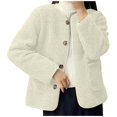 thumbnail image 3 of Tauxra Jackets for Women,Jackets for Women Fashion,Women's Fashion Round Neck Lamb Hair Loose Top Jacket,Denim Jacket Women, 3 of 5