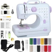Milex Insta Stitch Portable Mini Sewing Machine, Sewing Machine for Beginners, 12 Built-in Stitches with Dual Speed, Foot Pedal,Accessories Kit, Electric Sewing Machines with Night Auxiliary Lighting