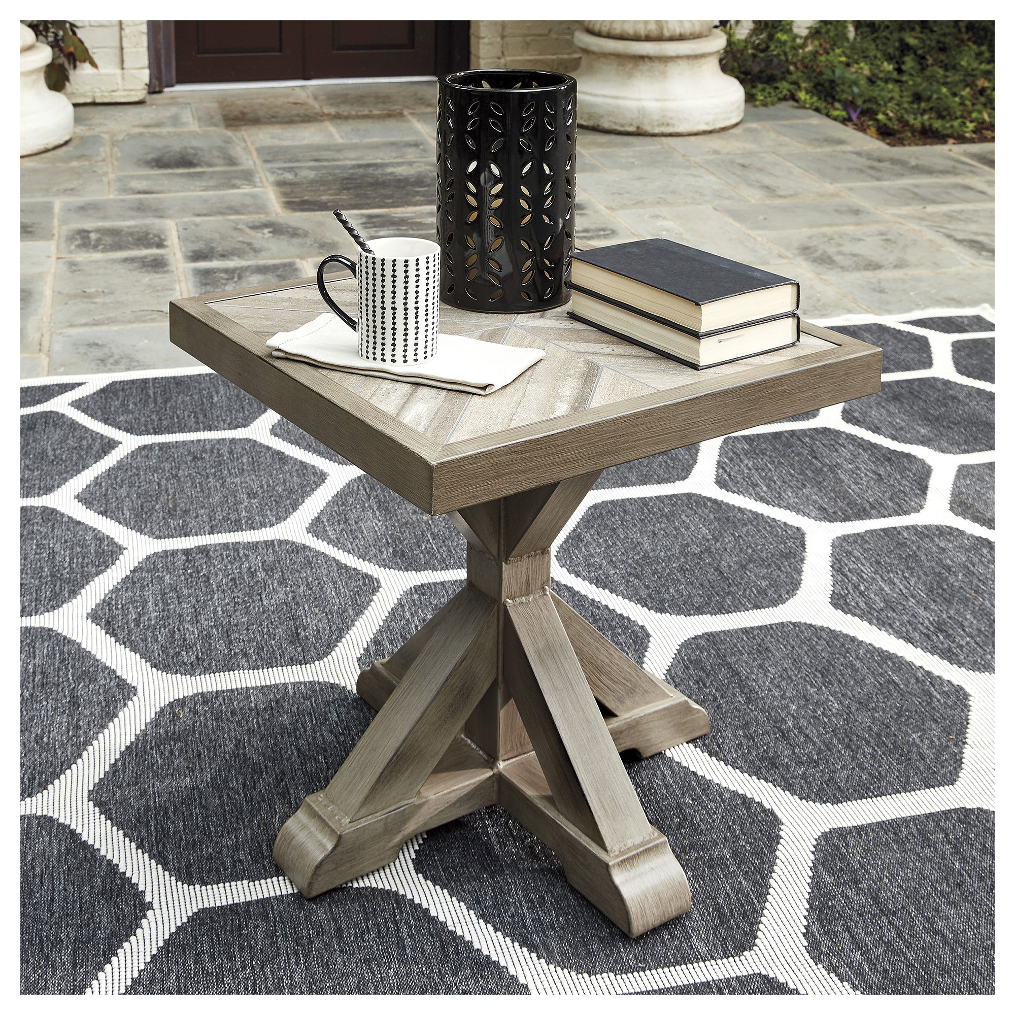 Sedia Da Giardino In Vimini Beachcroft Di Ashley – Con Braccioli Imbottiti E Cuscini Rimovibili In Tessuto Nuvella, Beige