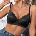 thumbnail image 5 of Kvture Women's Push Up Bra Lace Comfort Padded Plunge Underwire Bras Lift Up Black Bra 85C, 5 of 8