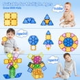 thumbnail image 5 of Askmuse 32PCS Magnetic Blocks Building Set, Magnet Tiles for Toddlers, Strong Magnets STEM Toys, Safe Magnetic Toys for Kids Ages 3+, Preschool Learning & Travel Play, 5 of 8