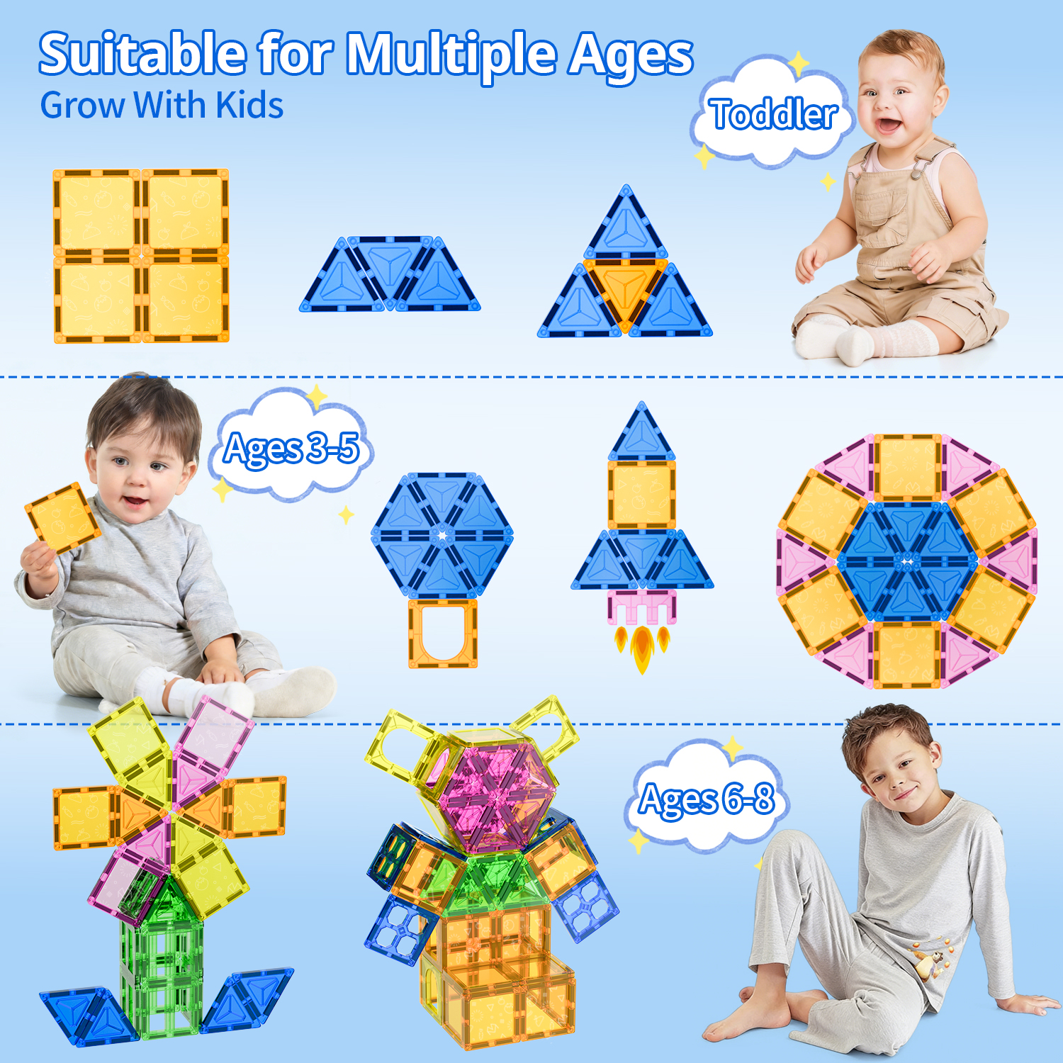 Askmuse 32-Piece Magnetic Blocks Building Set photo 5