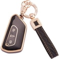 thumbnail image 1 of Key Fob Cover Compatible with Fit for VW Volkswagen Golf ID4 Bling Key Case Protection Shell with Keychain Case Holder Protector,1,Black, 1 of 6