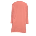 thumbnail image 6 of MIXUE Boho Tops For Women Summer Solid Color Round Neck Long Sleeve Casual Basic Tee Shirts Holiday Wear,Pink,M, 6 of 7