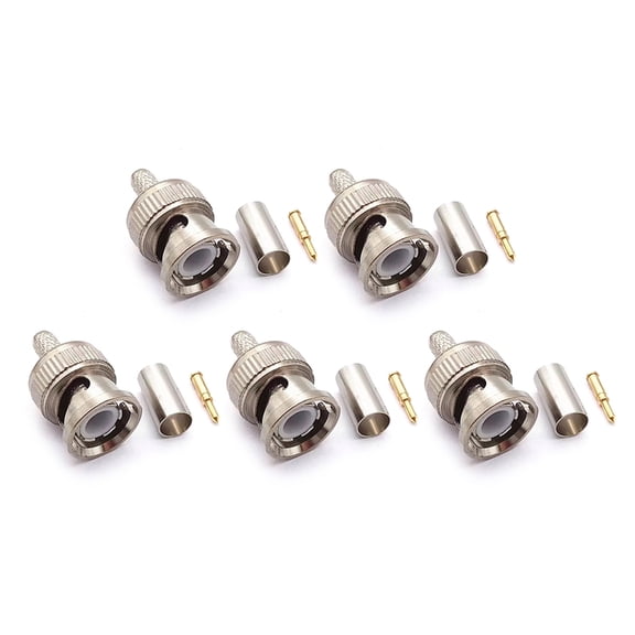 BNC Type Solder Converter BNC Male Crimp Connector 50Ohm Connector