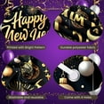 thumbnail image 4 of Gold Theme Happy New Year Banner Festive New Year Display Star Pattern Firework Design Festive Backdrop for New Year Party Holiday Celebration Indoor Decoration, 4 of 9