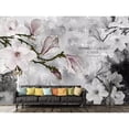 thumbnail image 3 of GK Wall Design  Dark Magnolia Flowers Watercolor Blossom Removable Wallpaper H:75"  x W:112", 3 of 5