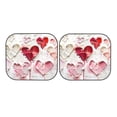 thumbnail image 5 of Lsque Textured Heart Abstract Art 2 PCS Windshield Sun Shade | CarFoldable Window Covers | Car Accessories Reflect UV for Universal Cars SUV Truck | Large, 5 of 7