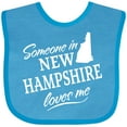 thumbnail image 3 of Inktastic Someone in New Hampshire Loves Me Boys or Girls Baby Bib, 3 of 4