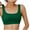 Army Green, variant on Women's Solid Color Bikini Top Built-in Removable Padding Wirefree Push Up Triangle Swimwear Blouse Sleeveless Chic Beachwear Separate Top for Mix and Match