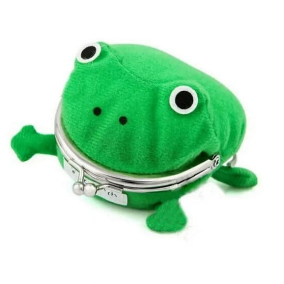 Soft Plush Green Frog Coin Bags Plush Toys Change Money Purse for Kids Gifts Keys Earphone Organizer Storage Bags Frog Wallet