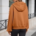thumbnail image 4 of Women's Oversized Zip Up Hoodie - Plus Size Long Sleeve Sweatshirt with Pockets, Casual Fleece Hooded Jacket for Fall Winter Outfits, 4 of 6